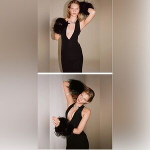 ZARA BEJEWELED, ELEGANT BLACK  STRETCH DRESS SIZE MEDIUM NWT ❣️